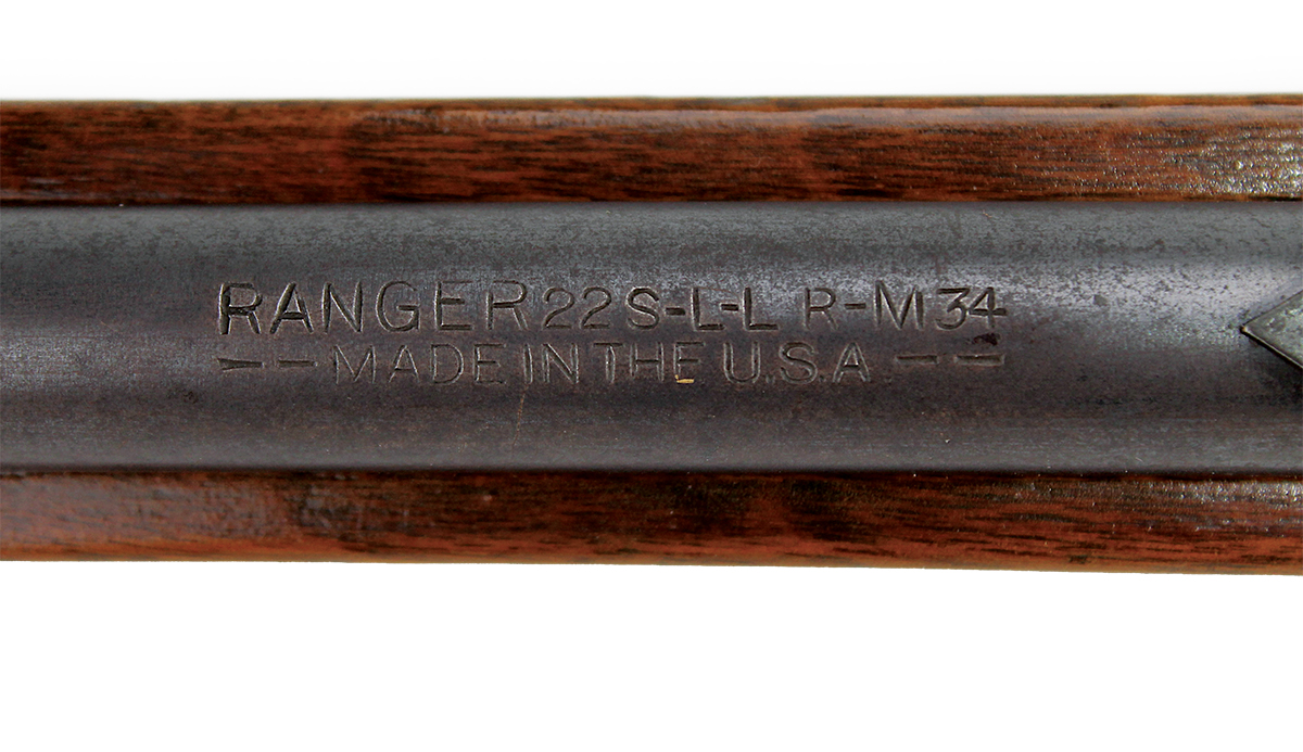 The “RANGER M34” is apparently a promotional Marlin Model 65 made for Sears Roebuck & Co. between 1935-37 without self-cocking or a safety.